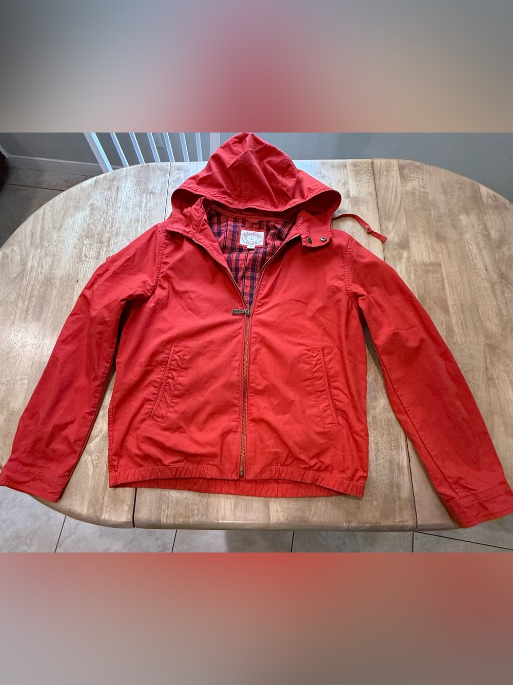 Brooks Brothers Men’s Windbreaker hooded Size L